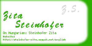 zita steinhofer business card